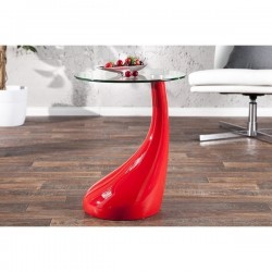 Mesa auxiliar Gota cristal roja 50cm