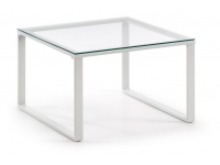 Mesa centro blanco cristal 60x60