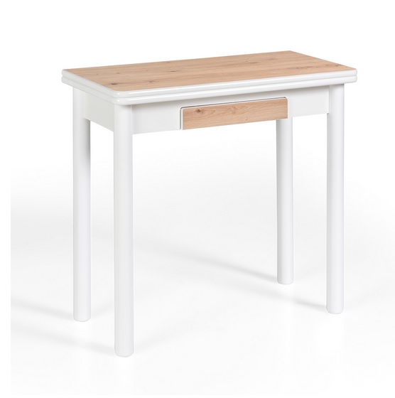 Mesa de cocina Capri blanco roble 80x40-80