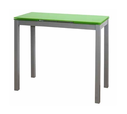 Mesa de cocina extensible Portugal cristal verde