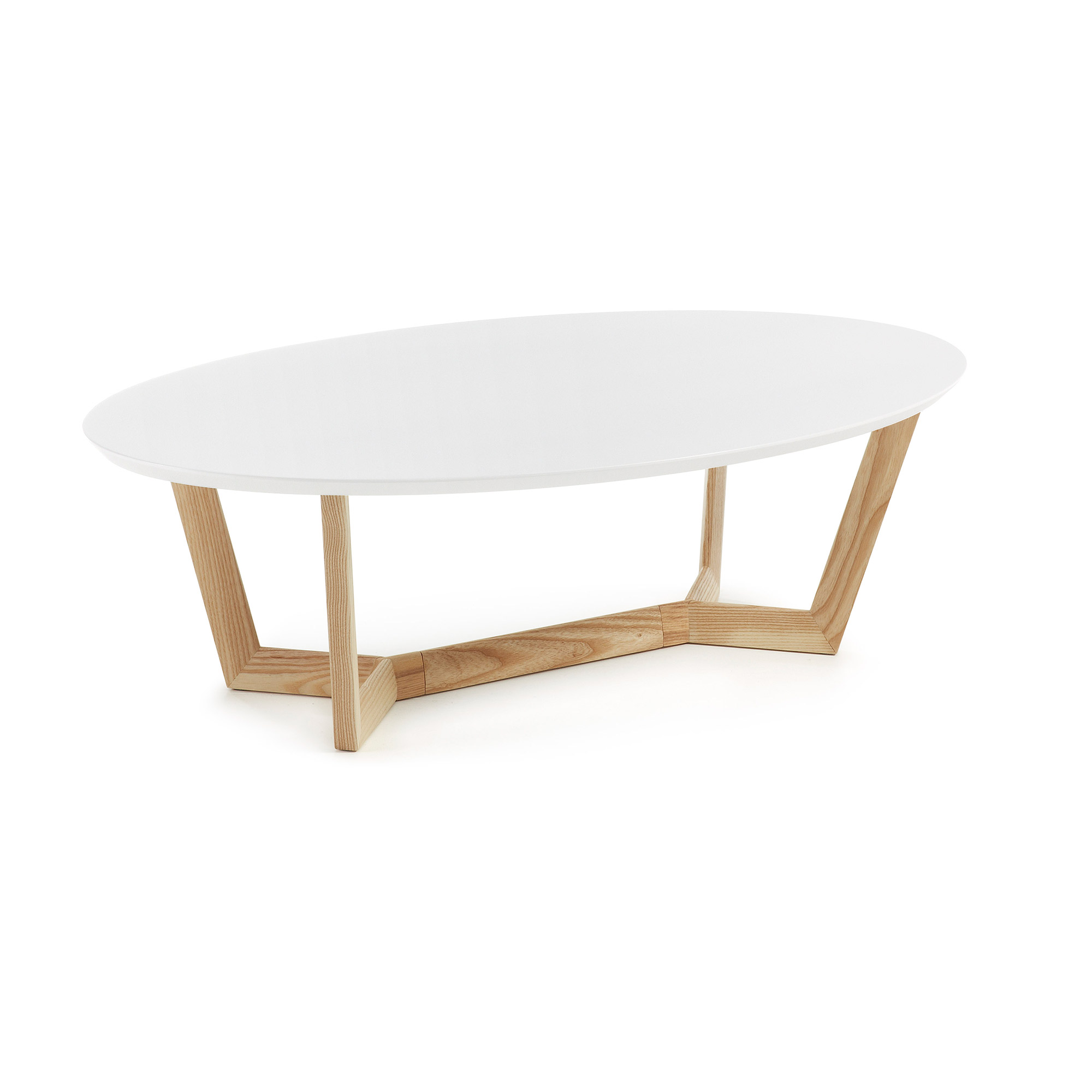 Mesa centro nordic blanco mate fresno oval 120