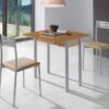 Mesa de cocina extensible Nisa MDF roble 80x40-80 cm