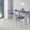 Mesa de cocina extensible Portugal cristal morado