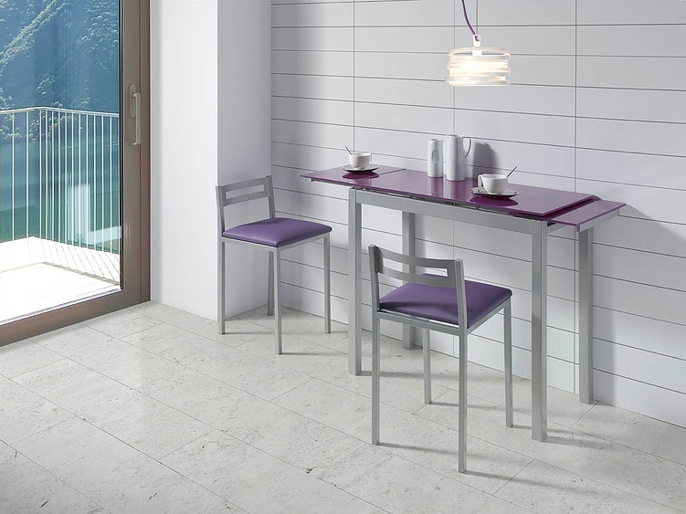 Mesa de cocina extensible Portugal cristal morado