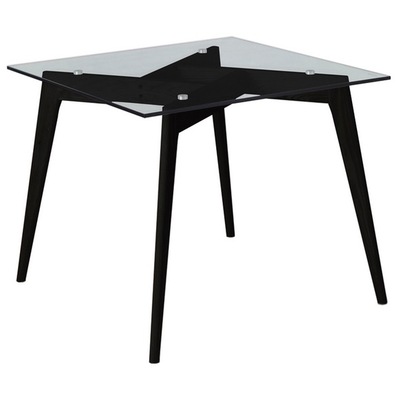 Mesa de comedor nordica Janis fresno negro 90x90