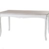 Mesa de comedor romántica madera blanco provenza 160x80 cm