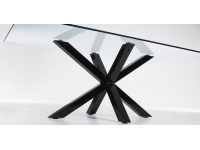 Mesa Ikon cristal acero negro