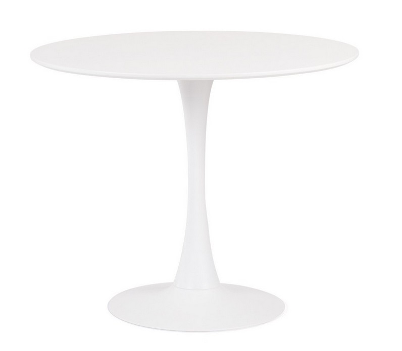 Mesa tulip redonda lacada blanco 90 cm