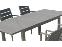 Conjunto terraza aluminio lamas poliwood Ohio