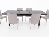 Mesa extensible de rattan Kity