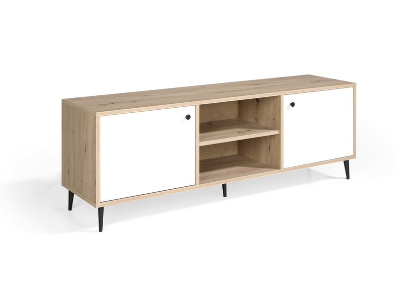 Mueble TV blanco roble Aspen 160 cm