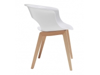 Silla MissB Natural blanco patas haya