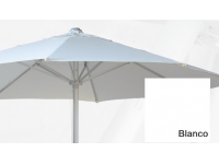 Parasol aluminio lona blanco 300cm