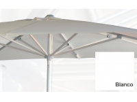 Parasol aluminio lona blanco 300x300