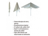 Parasol avenida kit para empotrar funda 3x3