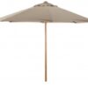 Parasol imitacion madera lona chocolate 300cm