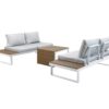 Sofa rinconera aluminio alumininio blanco poliwood Laguna