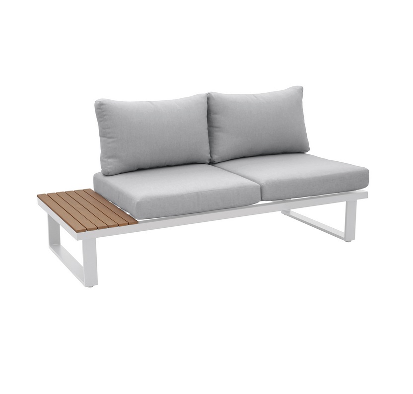 Sofa rinconera aluminio alumininio blanco poliwood Laguna