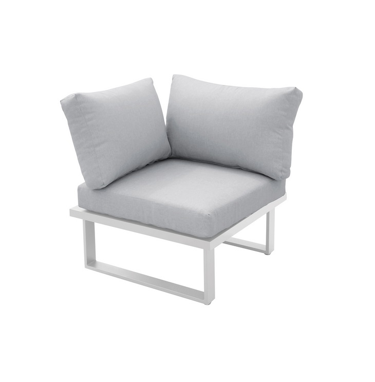 Sofa rinconera aluminio alumininio blanco poliwood Laguna