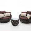 Set lounge eclipse 2 sofas y mesa rattan