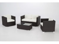 Set rattan chocolate Puerto Rico 4 plazas