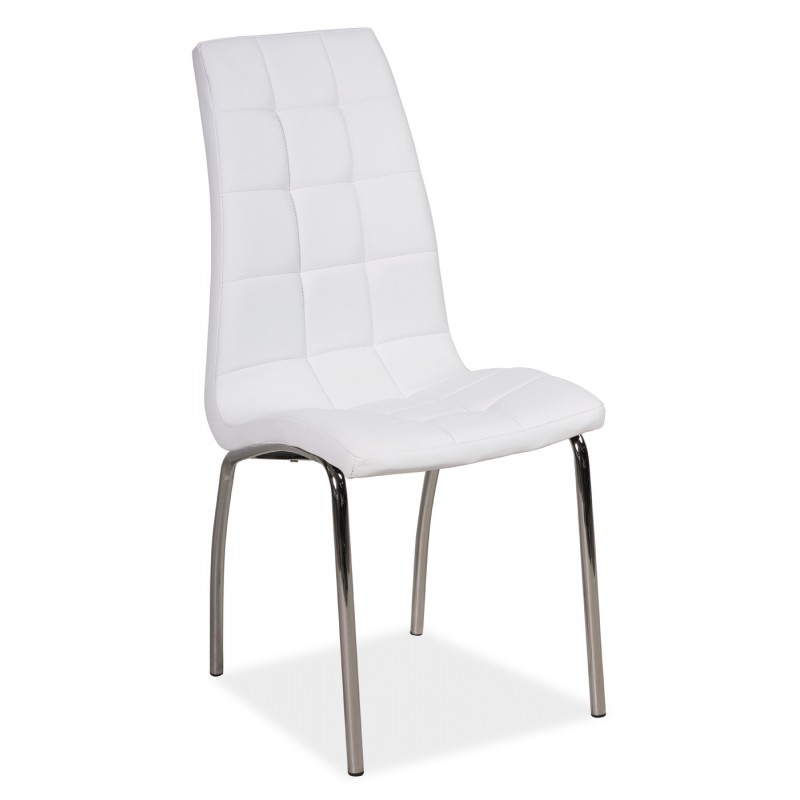 Silla de comedor Jady similpiel blanca