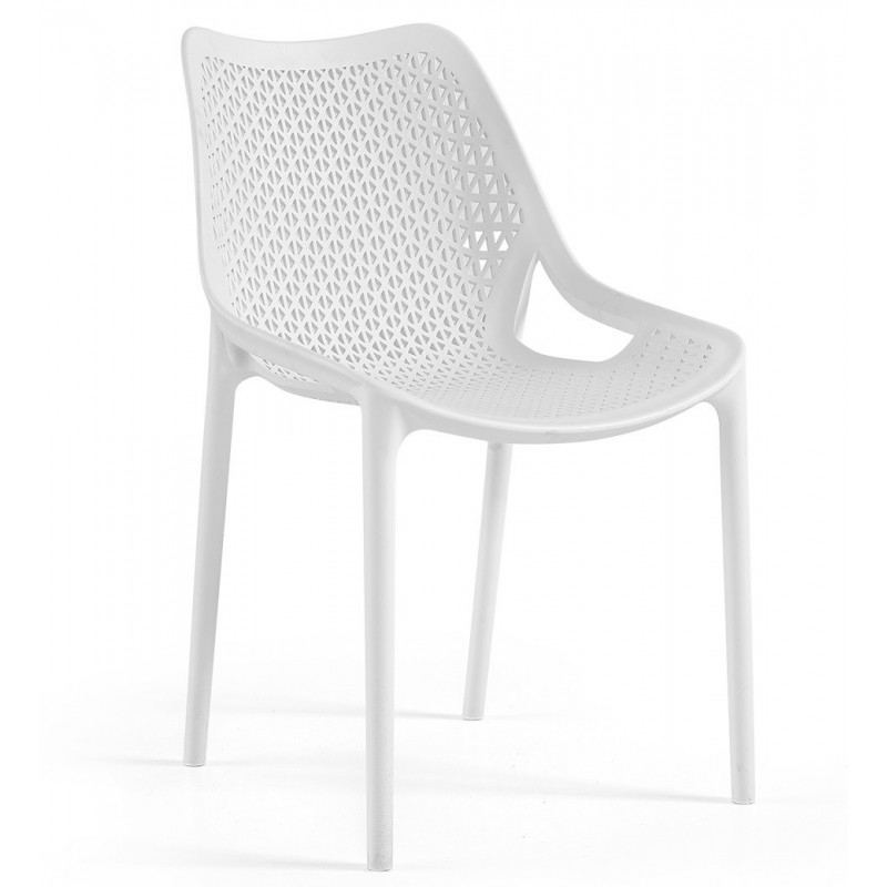 ﻿Silla apilable Macarena polipropileno blanco