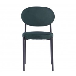 Silla retro velvet verde oscuro