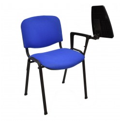 Silla con brazo y pala izquerda tapizado azul