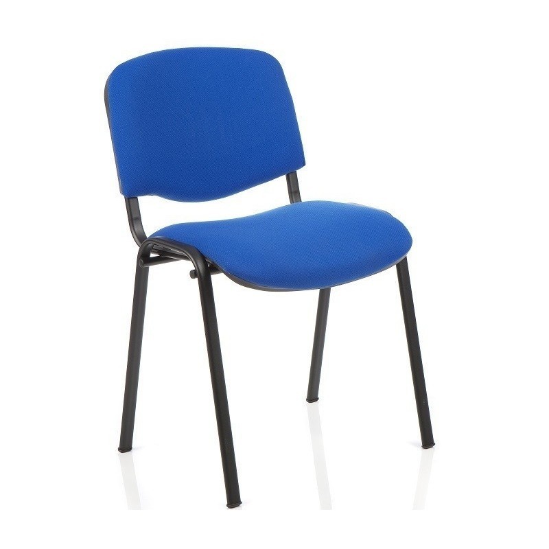 Silla de diseño multiusos acero negro tejido color azul