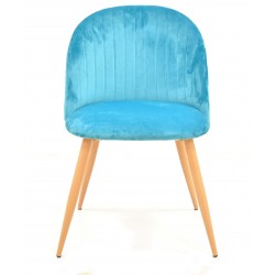 Silla Velvet terciopelo turquesa