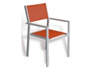 Silla terraza textilene naranja Taha