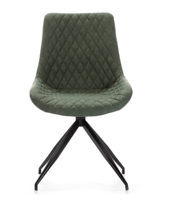 Silla de comedor giratoria DC-118 ecopiel verde