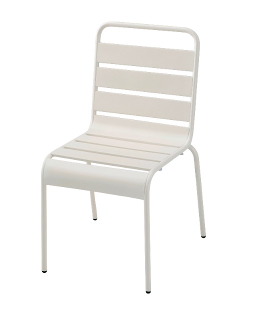 Silla Deco metal blanco vintage