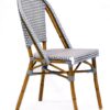 Silla parisina Arles ratan gris y lino