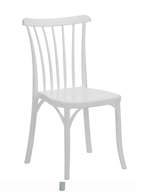 Silla clasica Gozo polipropileno fibra de vidrio blanco