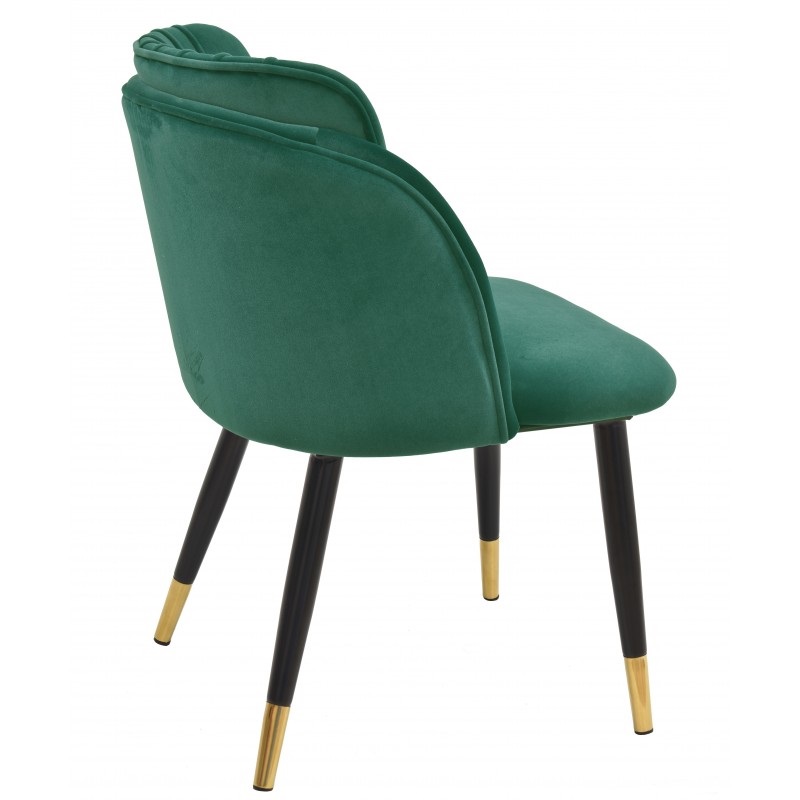 Silla retro velvet terciopelo verde