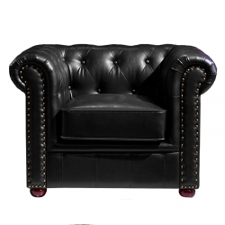 Sillon chester new similpiel negra