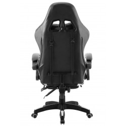 Sillón alto racing Gamer similpiel negra blanca