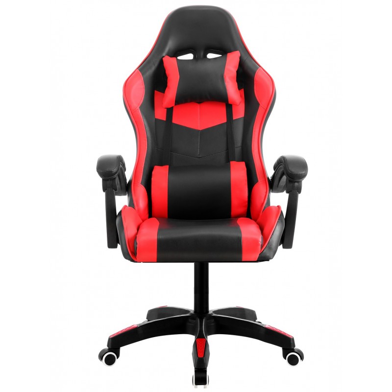 Sillón alto racing Gamer similpiel negra y roja