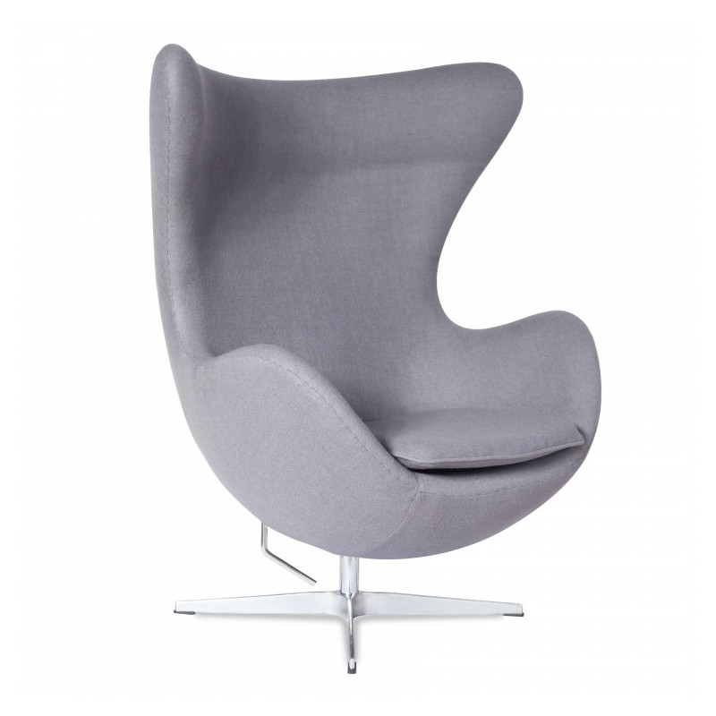 Sillon giratorio Egg tejido cachemir gris