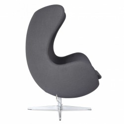 Sillon giratorio Egg tejido cachemir gris oscuro