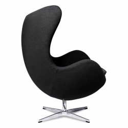 Sillon giratorio Egg tejido cachemir negro