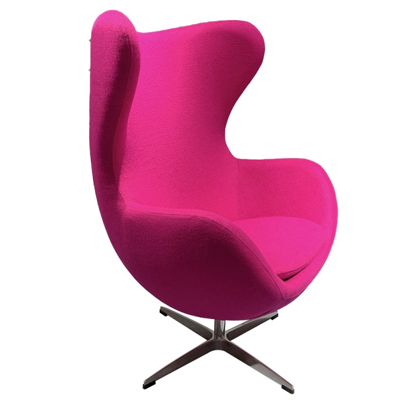 Sillon Egg tejido cachemira fucsia