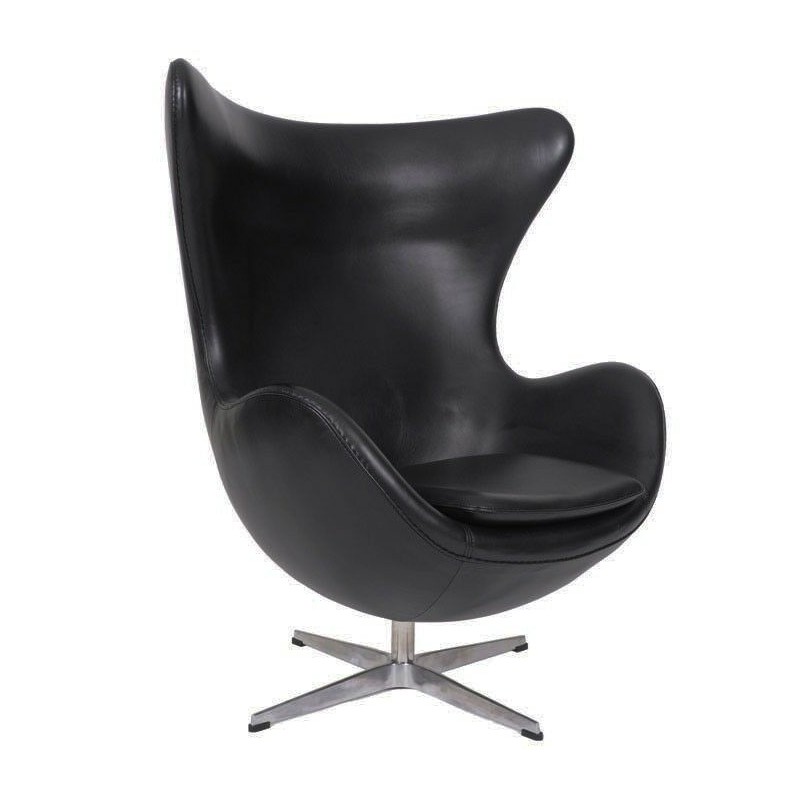 Sillon Egg similpiel negra