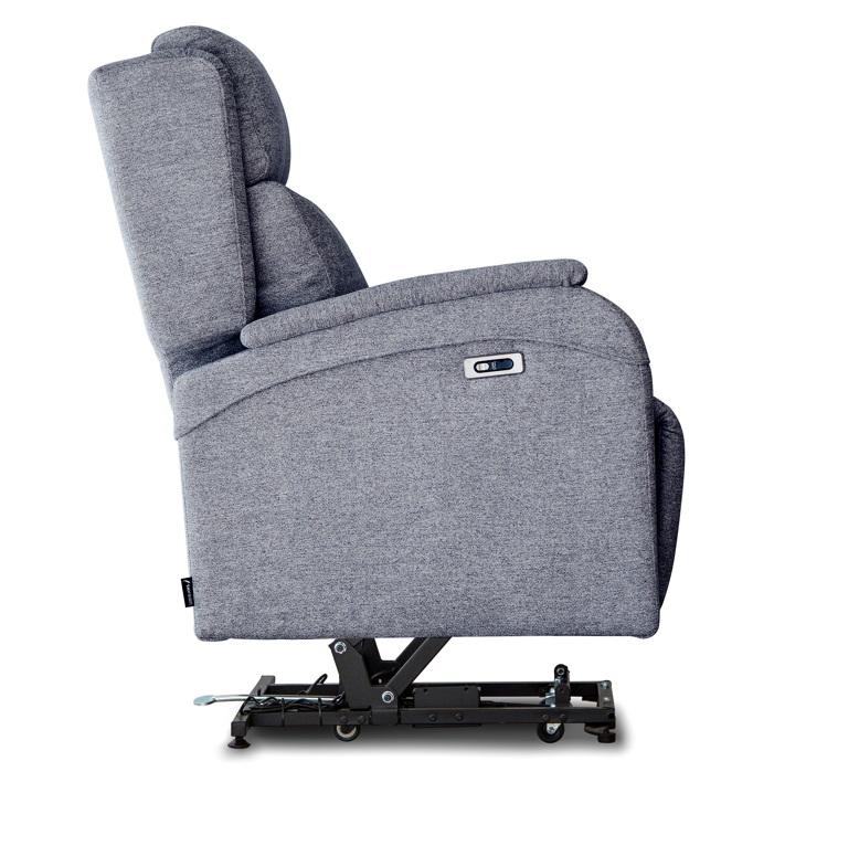 Sillon relax oslo elevable powerlift tela gris