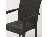 Silla rattan negro Calcuta