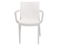 Silla tecnopolimero blanco Palermo brazos