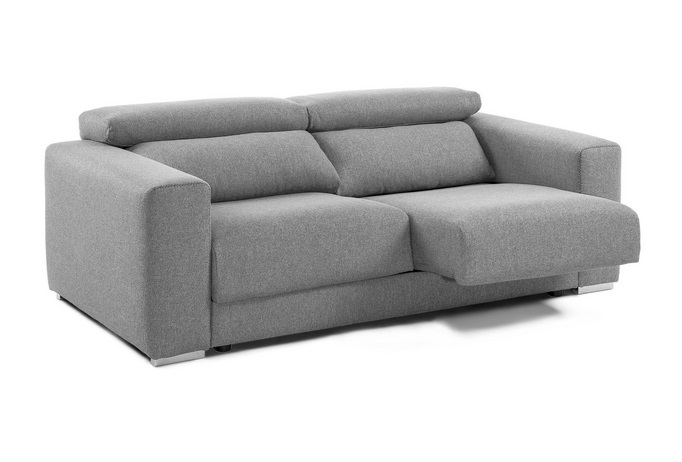 Sofa binari deslizante 3 plazas tela gris