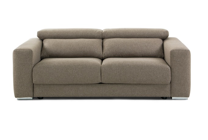 Sofa binari deslizante 3 plazas tela marron